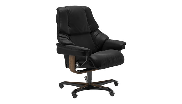 Stressless Reno Home Office in Batick Black Leather